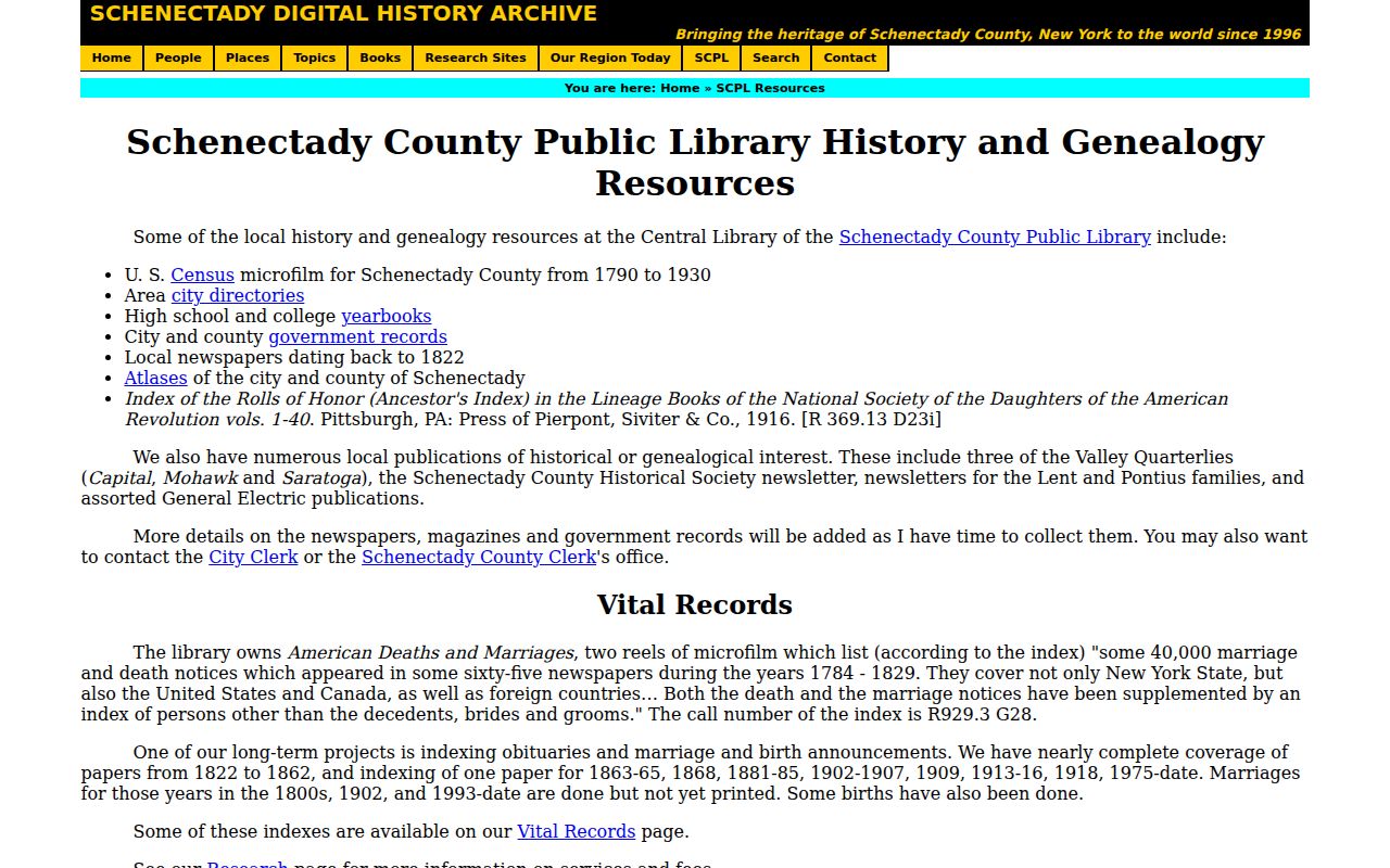 Town of Rotterdam city directory research through SCPL genealogy and history resources
