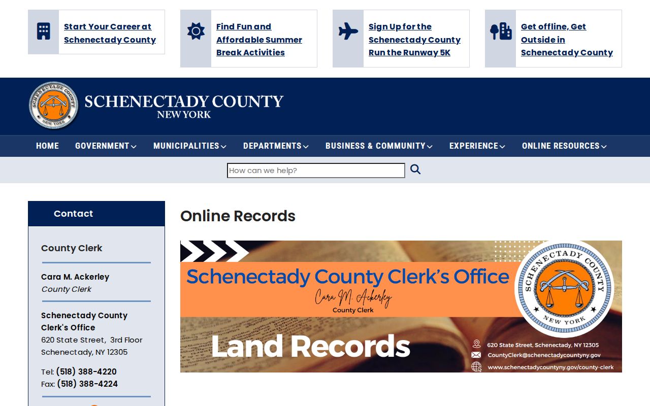 Town of Rotterdam residents directory Schenectady County land records page